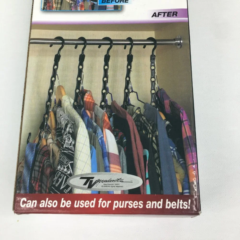 Closet Hangers Increase Space Clothes Organizer Storage Purses Belts